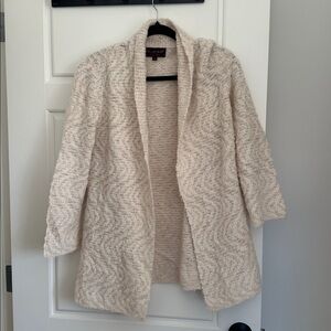 Alaskan Wool Cozy Cream Open-Front Cardigan
